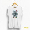 Camiseta branca con deseño "Nacións Celtas", unha homenaxe á identidade e tradición celta.