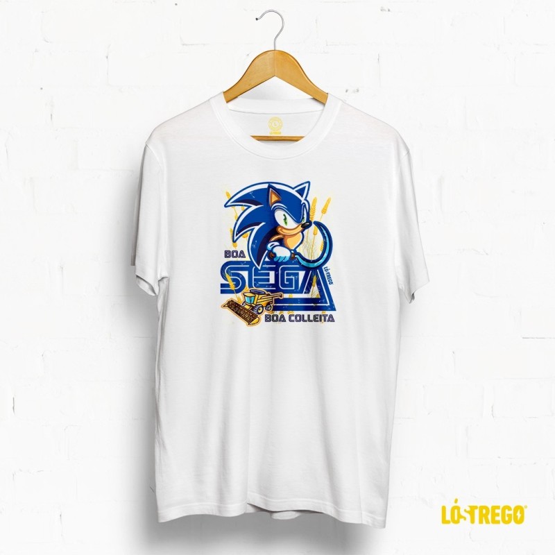 Camiseta Blanca Unisex "Boa Sega Boa Colleita" - Diseño Retro Gallego
