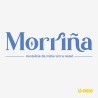 Deseño orixinal de Lóstrego co texto "Morriña" e o texto "nostalxia da miña terra natal"