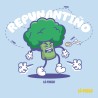 Diseño original de Lóstrego con un brócoli enfadado y el texto "Repunantiño"