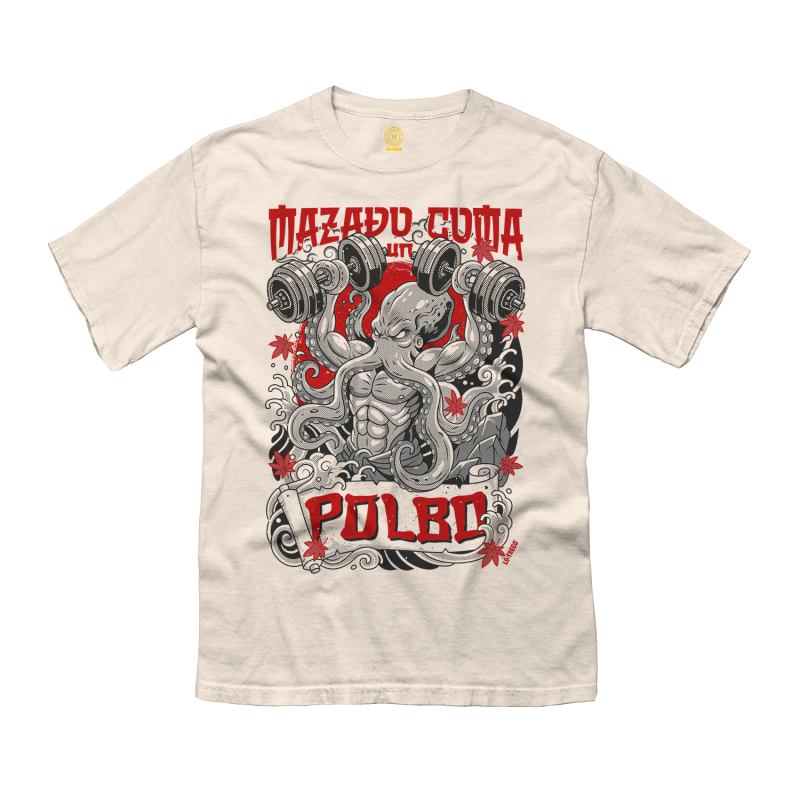 Mazado coma un Polbo | Camiseta Galega de Ximnasio