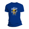 Camiseta azul con un diseño de "Lobezno" en versión caricatura.