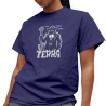 Camiseta de algodón que fusiona la lucha libre y el humor gallego.