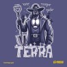 Detalle del estampado "Este corpo pide terra" con pala y estilo WWE.