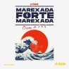 Diseño inspirado en Santiago Pemán con la frase 'Marexada forte marexada' y 'Ondas de 3 a 4', junto a 'La gran ola' de Kanagawa.
